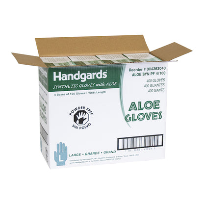 Handgards Synthetic With Aloe Powder Free Large Gloves, 4 x 100 x 100 each Case - DOT product image 5