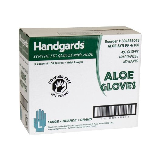 Handgards Synthetic With Aloe Powder Free Large Gloves, 4 x 100 x 100 each Case - DOT product image 7