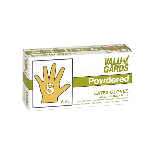 Handgards Eclipse Value Latex Powdered Small Glove, 10 x 100 x 100 each Case - Disposables