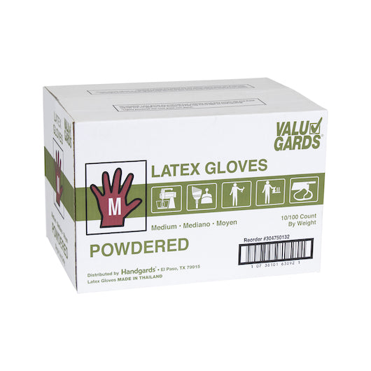 Valugards Latex Powdered Medium Glove, 10 x 100 x 100 each Case - DOT product image 2