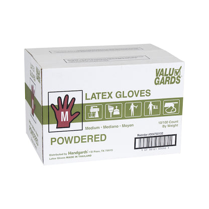 Valugards Latex Powdered Medium Glove, 10 x 100 x 100 each Case - DOT product image 2