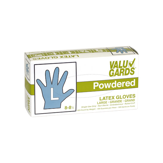 Handgards Eclipse Value Latex Powdered Large Glove, 10 x 100 x 100 each Case - Disposables