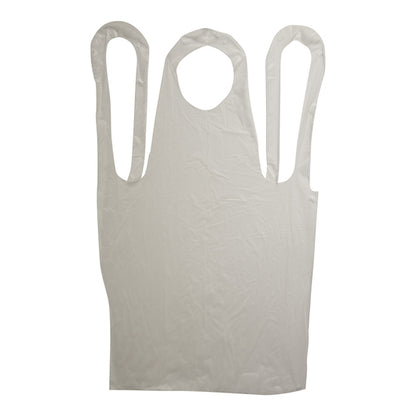 Handgards Valugard White Apron Economy Poly White Embossed Light Duty 28x46, 10 x 100 x 100 each Case - Foodservice
