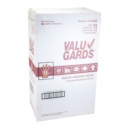 Glove Poly Clear DISPOSABLE LOOSE FITTING POLY CLEAR PF Medium GLOVES, 10 x 10 x 100 each Case - DOT product image 8
