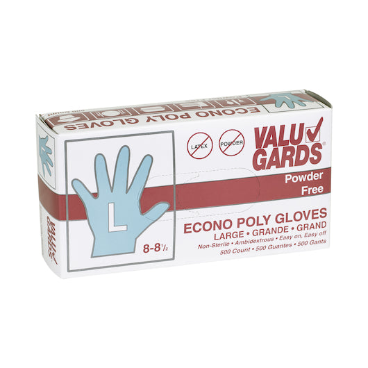 Handgards Value Line Poly Large Glove, 4 x 500 x 500 each Case - Disposables