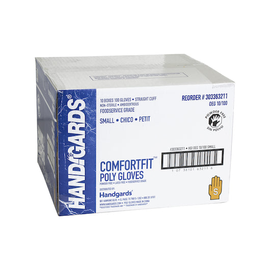 Glove (Poly Disposable Comfortfit Poly Powder Free Latex Free Small Glove, 10 x 100 x 100 each Case - DOT product image 6