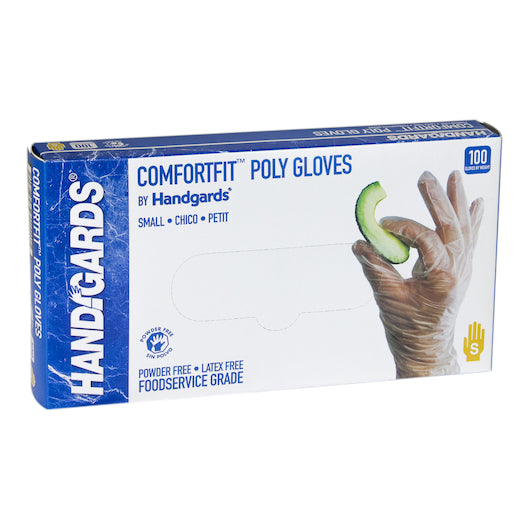 Glove (Poly Disposable Comfortfit Poly Powder Free Latex Free Small Glove, 10 x 100 x 100 each Case - Disposables