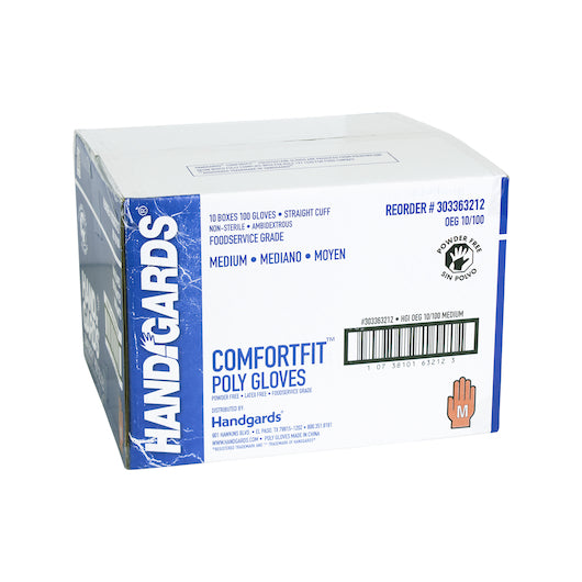 Glove (Poly Disposable Comfortfit Poly Powder Free Latex Free Medium Glove, 10 x 100 x 100 each Case - DOT product image 6