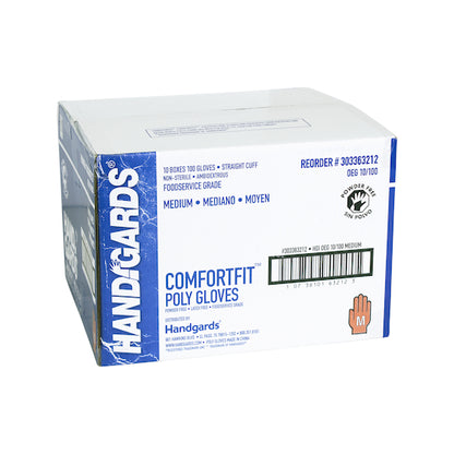 Glove (Poly Disposable Comfortfit Poly Powder Free Latex Free Medium Glove, 10 x 100 x 100 each Case - DOT product image 6