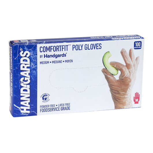 Glove (Poly Disposable Comfortfit Poly Powder Free Latex Free Medium Glove, 10 x 100 x 100 each Case - Disposables