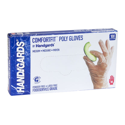 Glove (Poly Disposable Comfortfit Poly Powder Free Latex Free Medium Glove, 10 x 100 x 100 each Case - Disposables