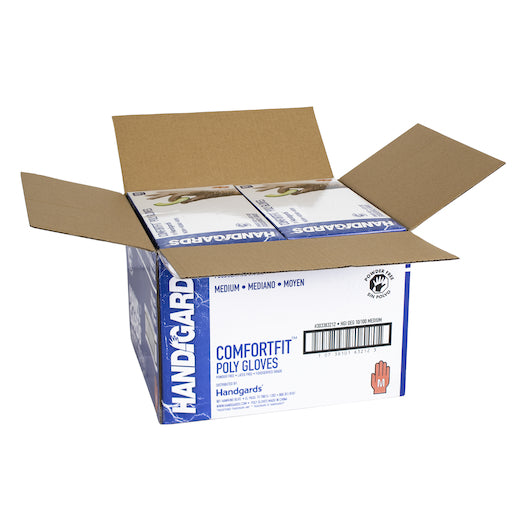 Glove (Poly Disposable Comfortfit Poly Powder Free Latex Free Medium Glove, 10 x 100 x 100 each Case - DOT product image 5