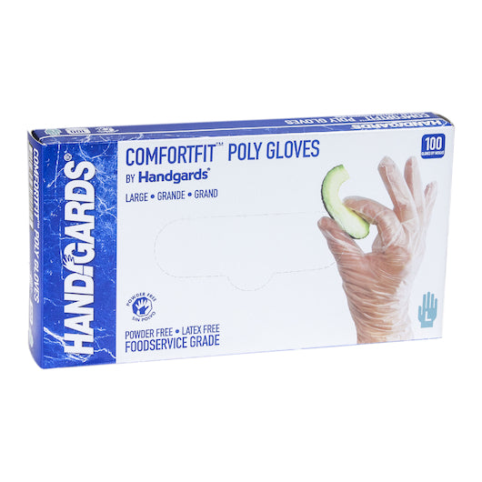 Glove Imported Large Comfortfit Poly Powder Free Latex Free Large Glove, 10 x 100 x 100 each Case - Disposables