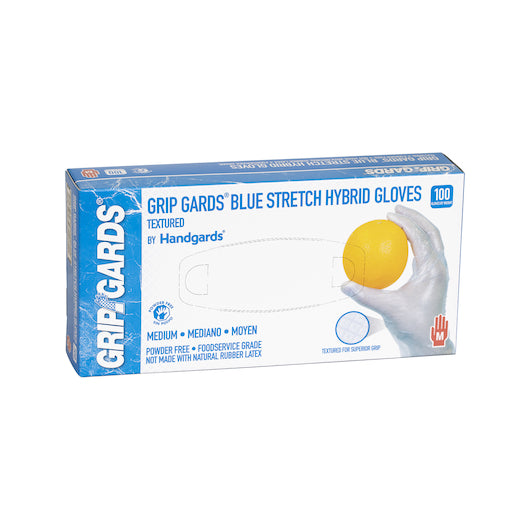 Grip Gards Nitrile/Vinyl Hybrid Blue Form-Fitting Stretch Powder Free Medium Glove, 10 x 100 x 100 each Case