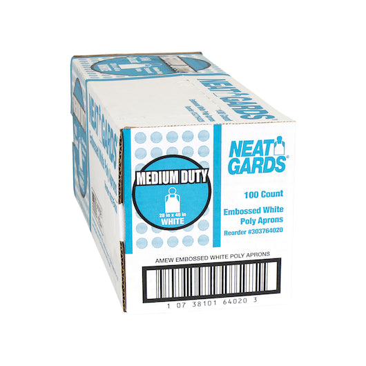 Hgi Medium Duty Embossed White Poly Apron, 1 x 100 x 100 each Case - DOT product image 4