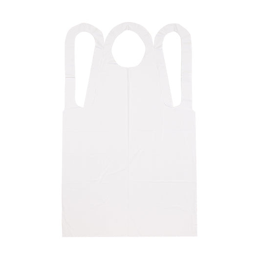Hgi Medium Duty Embossed White Poly Apron, 1 x 100 x 100 each Case - Foodservice Apparel