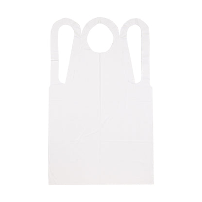 Hgi Medium Duty Embossed White Poly Apron, 1 x 100 x 100 each Case - Foodservice Apparel