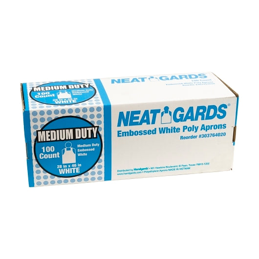 Hgi Medium Duty Embossed White Poly Apron, 1 x 100 x 100 each Case - DOT product image 5
