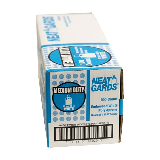 Hgi Medium Duty Embossed White Poly Apron, 1 x 100 x 100 each Case - DOT product image 6