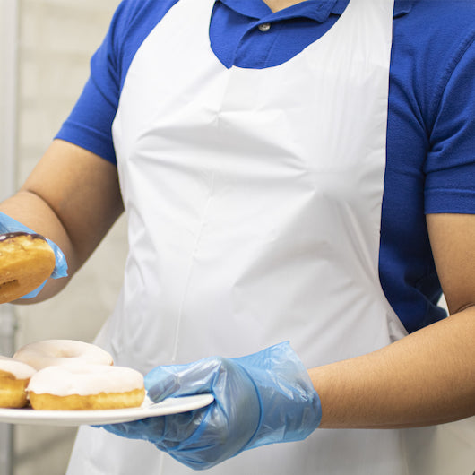 Hgi Medium Duty Embossed White Poly Apron, 1 x 100 x 100 each Case - DOT product image 2