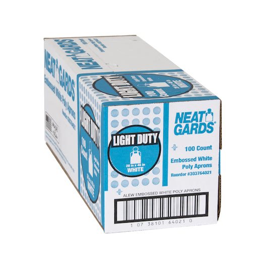 Neatgards Light Duty Embossed White Poly Apron, 1 x 100 x 100 each Case - DOT product image 4