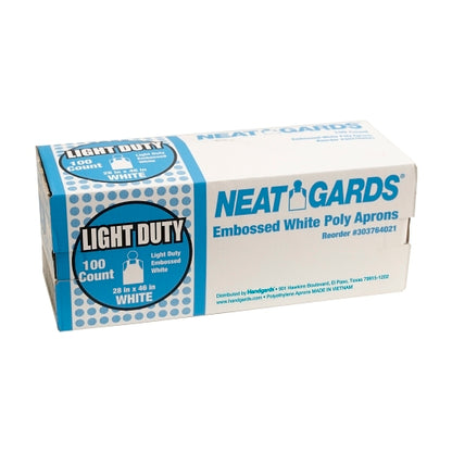Neatgards Light Duty Embossed White Poly Apron, 1 x 100 x 100 each Case - DOT product image 5