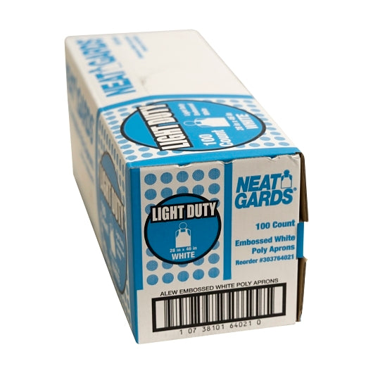 Neatgards Light Duty Embossed White Poly Apron, 1 x 100 x 100 each Case - DOT product image 6