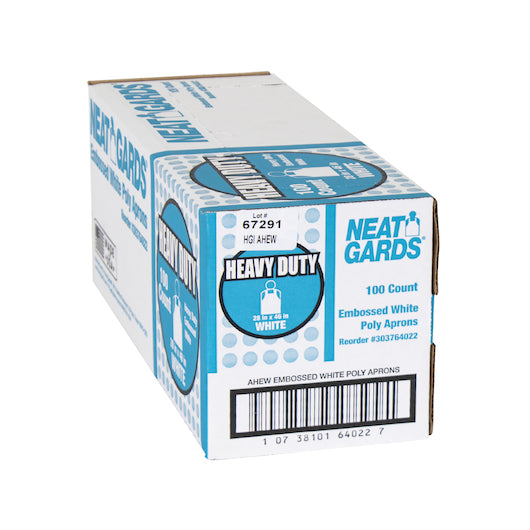 Handgards Heavy Duty Embossed White Poly Apron, 1 x 100 x 100 each Case - DOT product image 4
