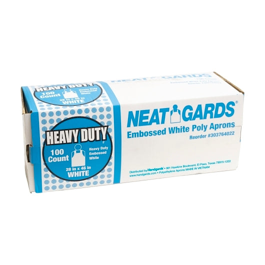 Handgards Heavy Duty Embossed White Poly Apron, 1 x 100 x 100 each Case - DOT product image 5