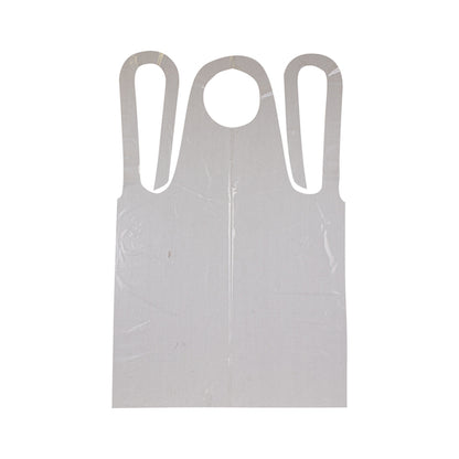 Neatgards Heavy Duty Smooth Clear Poly Apron, 1 x 100 x 100 each Case - Foodservice Apparel
