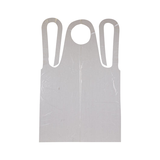 Neatgards Heavy Duty Smooth Clear Poly Apron, 1 x 100 x 100 each Case - Foodservice Apparel