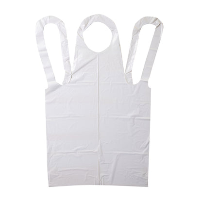 Hgi Heavy Duty Smooth White Poly Apron, 1 x 100 x 100 each Case - Foodservice Apparel