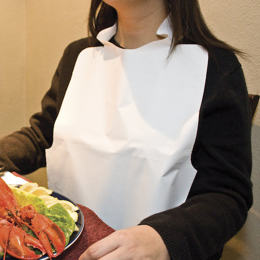Neatgards Low Density Poly Embossed 15.5 Inch X 20 Inch Adult White Bib, 1 x 500 x 500 each Case - DOT product image 2