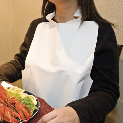 Neatgards Low Density Poly Embossed 15.5 Inch X 20 Inch Adult White Bib, 1 x 500 x 500 each Case - DOT product image 2