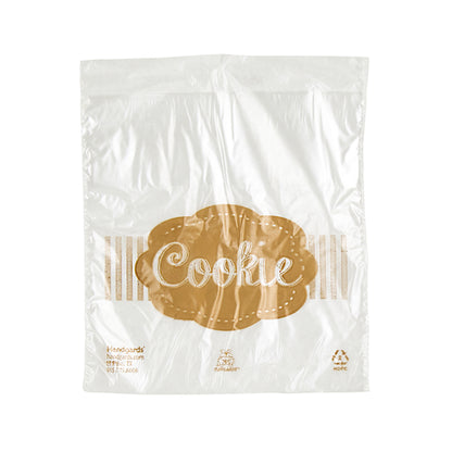 Handgards 5.5 Inch X 5.5 Inch High Density Clear Saddle Printed Cookie Bag, 1 x 2000 x 2000 each Case - Food Wrap Bags