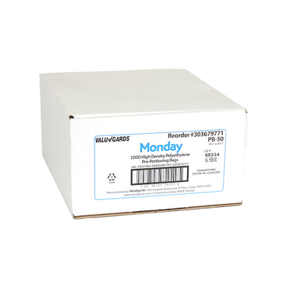 Valugards Bag High Density Saddle Preportion Bag Printed Monday Blue, 1 x 2000 x 2000 each Case - DOT product image 2