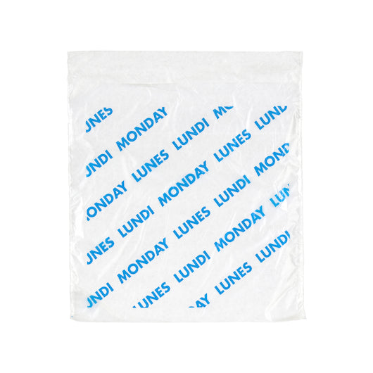 Valugards Bag High Density Saddle Preportion Bag Printed Monday Blue, 1 x 2000 x 2000 each Case - Food Wrap Bags