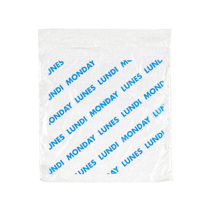 Valugards Bag High Density Saddle Preportion Bag Printed Monday Blue, 1 x 2000 x 2000 each Case - Food Wrap Bags