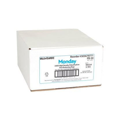 Valugards Bag High Density Saddle Preportion Bag Printed Monday Blue, 1 x 2000 x 2000 each Case - DOT product image 3