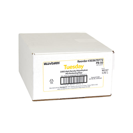 Valugards BAG HIGH DENSITY SADDLE PREPORTION BAG PRINTED TUESDAY YELLOW, 1 x 2000 x 2000 each Case - DOT product image 2