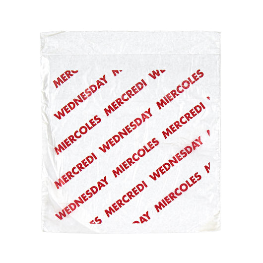 Valugards Bag High Density Saddle Preportion Bag Printed Wednesday Red, 1 x 2000 x 2000 each Case - Food Wrap Bags