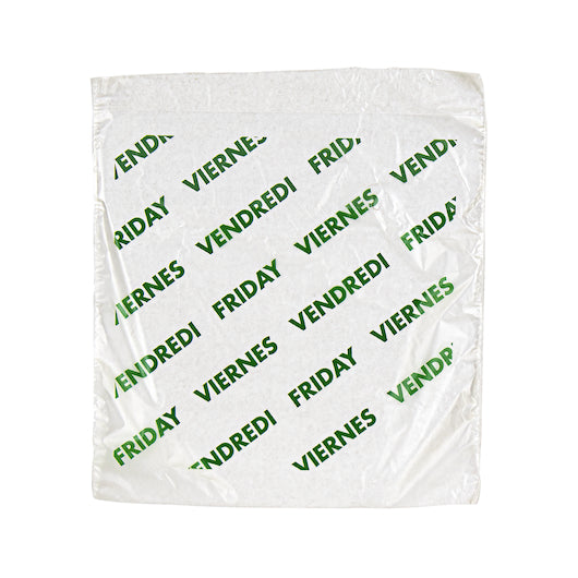 Valugards Bag High Density Saddle Preportion Bag Printed Friday Green, 1 x 2000 x 2000 each Case - Food Wrap Bags