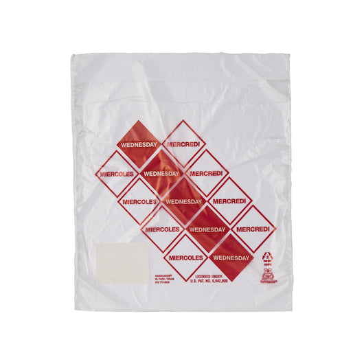 Handgards High Density 2M High Density Red Wednesday Preportioning Bag, 1 x 2000 x 2000 each Case - Food Wrap Bags