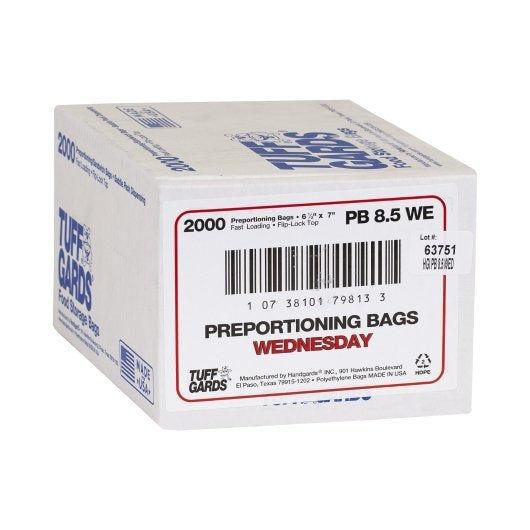 Handgards High Density 2M High Density Red Wednesday Preportioning Bag, 1 x 2000 x 2000 each Case - DOT product image 5