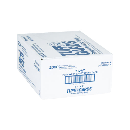 Handgards 6.5 inch X 7 Inch High Density Saddle Weekly Daily Color Coded Bag, 1 x 2000 x 2000 each Case - DOT product image 3