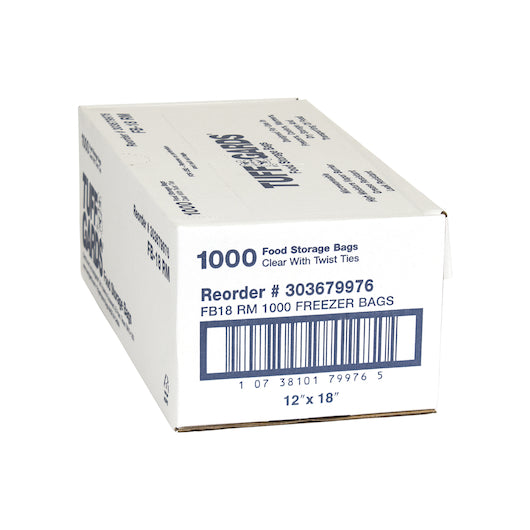 Hgi Food Storage Twist Tie Closure Clear High Density Flat Roll 12 Inch X 18 Inch Freezer Storage Bag, 1 x 1000 x 1000 - DOT product image 2