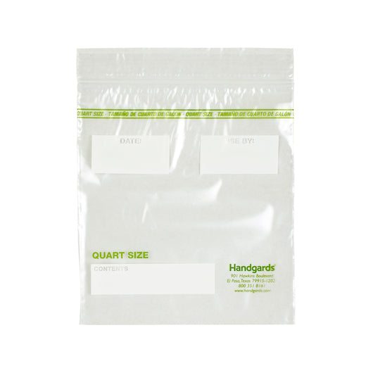 Hgi Low Density Recloseable 7 Inch X 8 Inch Quart Storage Bag, 1 x 500 x 500 each Case - Disposables