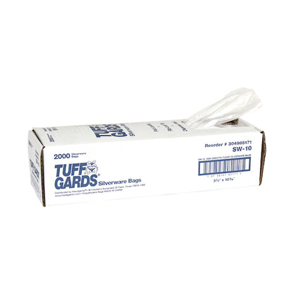 Tuffgards High Density 3.5 Inch X 10.75 Inch Flat Pack Silverware Bag, 1 x 2000 x 2000 each Case - Food Wrap Bags