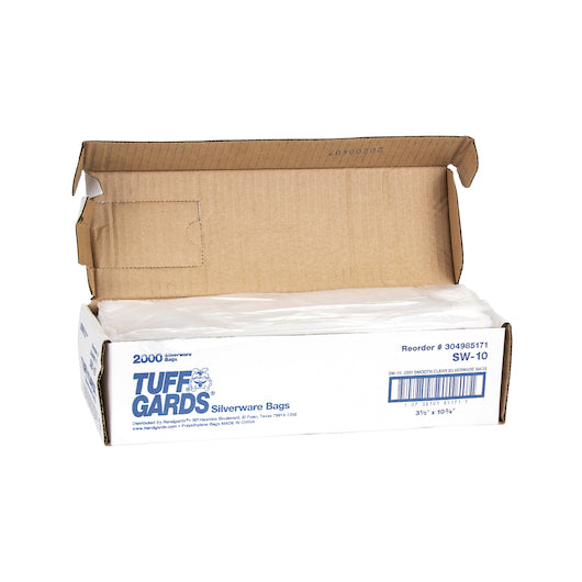 Tuffgards High Density 3.5 Inch X 10.75 Inch Flat Pack Silverware Bag, 1 x 2000 x 2000 each Case - Food Wrap Bags
