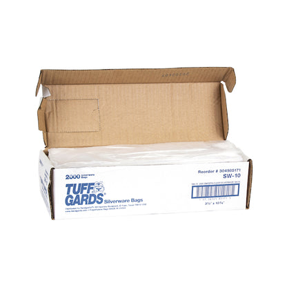 Tuffgards High Density 3.5 Inch X 10.75 Inch Flat Pack Silverware Bag, 1 x 2000 x 2000 each Case - Food Wrap Bags